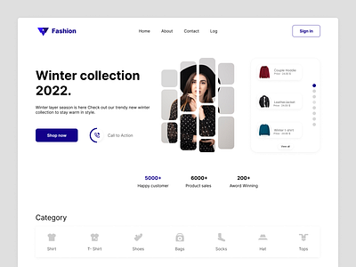 Website Design : Landing page 2022 anik clean colour full creative fashion fashion 90s graphic design home page landing page landing page design logo modern trend ui web design website winter