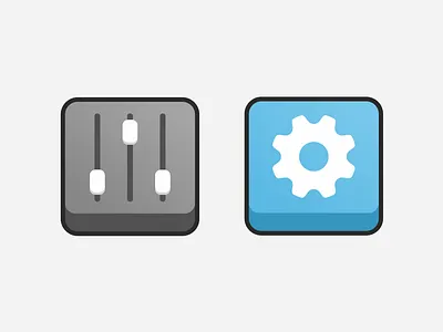 Icons Tune, Settings icons ui vector