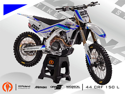 DEKAL CRF FULLBODY BIRU PUTIH animation branding decal design graphic design