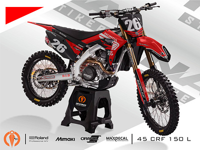 dekal Crf fullbody MERAH HITAM branding decal design graphic design illustration