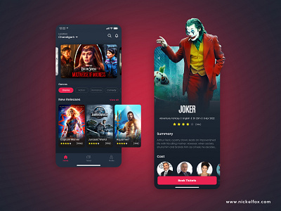 Movie Ticket Booking App app design bollywood booking cinema dark dribbble best shot hollywood interface mobile app movie movie tickets movieapp netflix show time streaming ticket ticket booking ui design uiux web show