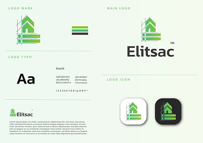 Elitsac- Logo concept branding design flat logo graphic design icon illustration logo ui vector