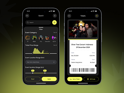 Ticket Booking App UI - Dark Mode 🚀 app design app interaction apps booking mobile mobile app online ticket ticket ticket app ticket application ticketing app ui ux design web application design