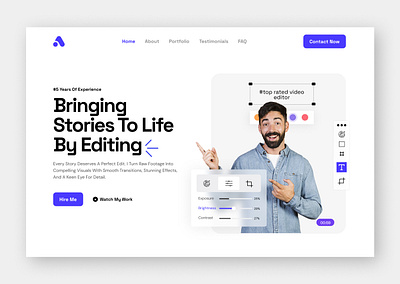 Video Editor Website figma ui design ui ux video editor web