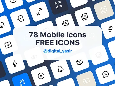 78 Free Mobile Icons Assets branding design free icon icon icons illustration logo mobile icon new icons typography ui vector