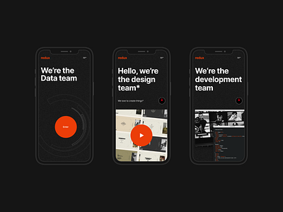 Redux corporate page #1 clean colors design illustration interface landing page minimalism mobile typography ui
