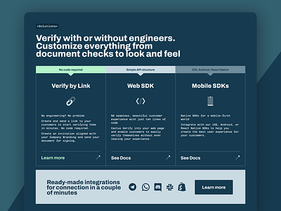 Cactus Verify (Solutions) design landing ui webdesign webflow