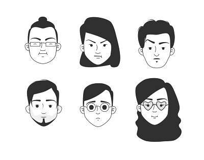 faces emotion face faces fellow folk friends human icons illustration illustrator individual individuality man men outer world people person personality woman women