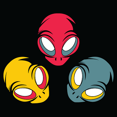 ALIENS T-shirt design graphic design huf illustration logo tshirt graphics vector