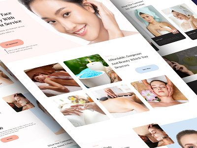 beuty shop (spa) landing page beauty product beauty service beauty shop landing page spa spa websit ui web design