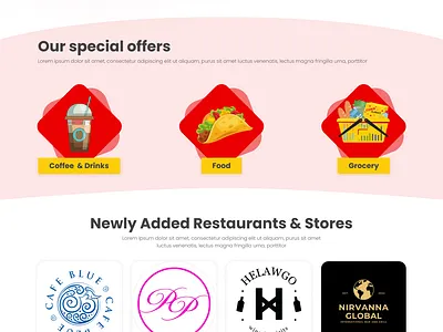 QuickCart - Landing page delivery design figma food landing page ui web design