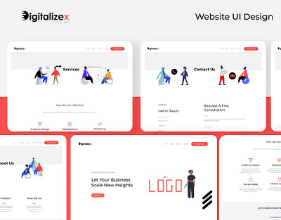 Digital Service Provider Website Design adbobe xd digital service company illustration ui ux website wordpress site