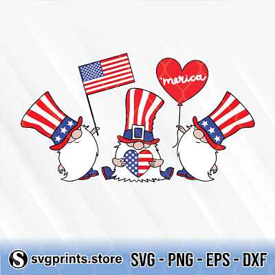 Gnomes American Flag 4th of july american flag gnome