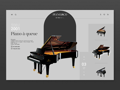 Écran 05 l Piano adobe photoshop darkmode design graphic design grey lightmode piano ui uxdesign webdesign