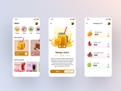 Juice app car app design figma fruite juiceapp ui ux