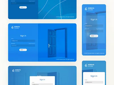 Goraya Doors - Sign In Page UI goraya doors login page ui sign in sign in page ui