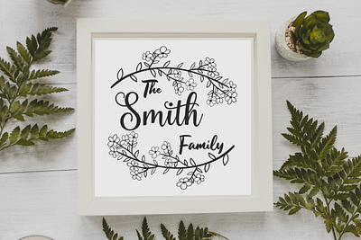 Family name monogram family name monogram graphic design