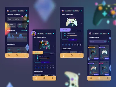 User Interface for Gaming Rewards 3d app design 3d ui 3d user interface app design app ui dark mode ui dark theme ui figma game ui gaming rewards ui gaming ui illustration modern ui rewards trending ui ui design user experience visual identity