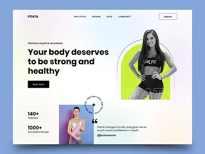 Fitness Website design app design e commerce app design ui ux