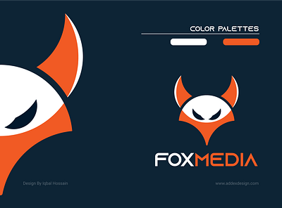 FoxMedia Logo Design abstract abstract logo branding business logo creative logo design fox logo graphic design illustration logo logo design