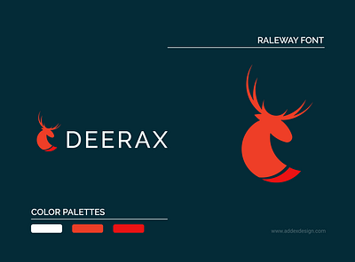 Deerax Abstract Mark Logo Design abstract abstract logo branding business logo creative logo deer logo deerax logo graphic design icon logo logo design