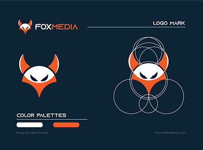FoxMedia Abstract Mark Logo Design abstract abstract logo brand design branding creative logo fox logo graphic design logo logo design