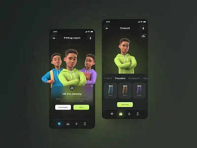 Fitting Room App android app bitcoin design dribbble ios mobile nft shots trending ui uidesign