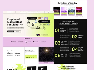 NFT landing page adobe branding design figma illustration logo ui ux web website