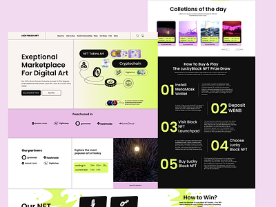 NFT landing page adobe branding design figma illustration logo ui ux web website