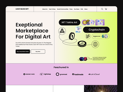 NFT landing page 3d adobe animation branding design development figma graphic design illustration logo motion graphics ui ux web webflow website