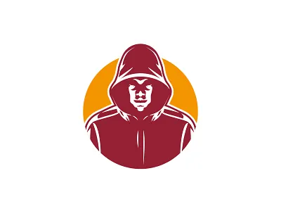 Ultras logo design brand branding creative football graphic design hoodie icon identiry illustration logo man mark maroon modern orange sale simple soccer ultras