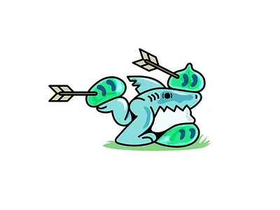 Mob Hunt arrows classic fantasy game games gaming illustration mob monster rpg shark slime vector