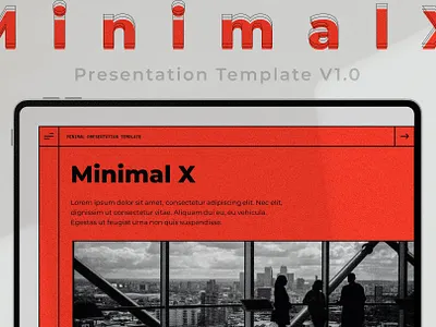 Minimal X - Presentation Template aesthetic business company design exploration graphic design illustration logo pitch deck powerpoint presentation slide deck slides templates typography