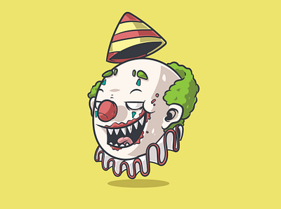 Crazy Clown adobe illustrator animation artwork character clown design graffiti illustration logo nft retro streetart vector vintage zombie