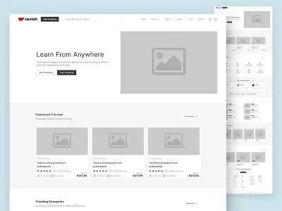UIUX Design - UX wireframe, Corporate website wireframe branding graphic design homepage wireframe landing page wireframe typography ui ui design ui wireframe uiux design user interface user research ux ux wireframe wireframe