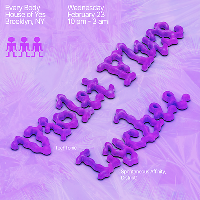 Event Flyer, Every Body branding djs event flyer graphic design music typography visual design