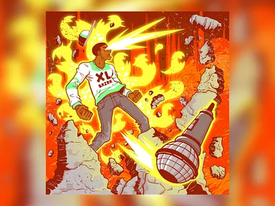 BRZRK comics cover art design illustration music