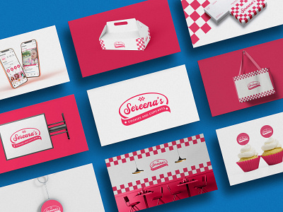 Sereena's Logo Design baked logo bakery logo birthday logo blue logo blue pink logo bread logo buttercream logo cake logo cookie logo cookies logo cupcake logo cupcakes logo desert logo donut logo flavour logo food logo pastry logo pink logo sweet logo yummy logo