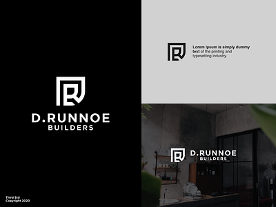 Letter DR Construction architectur branding construction design graphic design illustration logo logo design