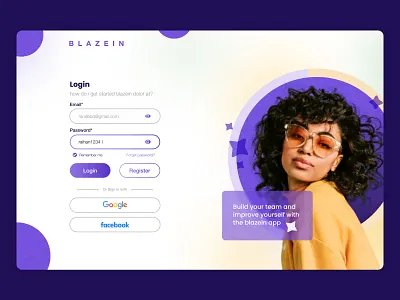 Login page design landing page login page ui web design