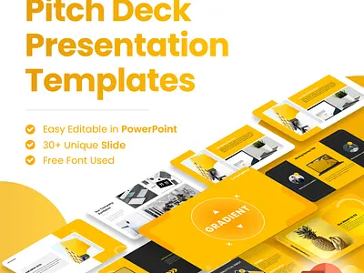 Gradient - Creative Business Presentation Template company profile corporate google slides gradient keynote modern powerpoint presentation proposal template ui website white yellow