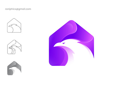 Eagle house logo design a b c d e f g h i j k l abstract logo animal bird branding falcon graphic design house icon illustration logo logoinspiration logotype m n o p q r s t u v w x y z modern motion graphics phoenix purple simple symbol