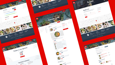 Hello Hungry - restaurant web ordering system design figma food hellohungry ordering red system ui ux web webdesign website