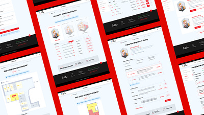 Malé SKLADY design male red reddesign rental sklady space ui ux warehouse web webdesign website