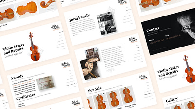 Vancik Violin design elegant luxury maker repair ui ux violin web webdesign website