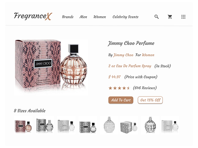 Product detail - ecommerce perfume website design detail e commerce product ui ux