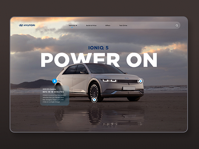 Hyundai IONIQ 5 - Web Design Concept branding design graphic design logo typography ui ux