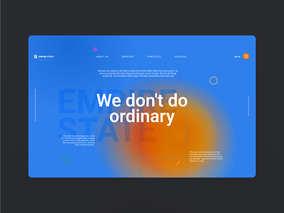 Empire State Site Design (Concept) blue and yellow blue theme design ui ux web design