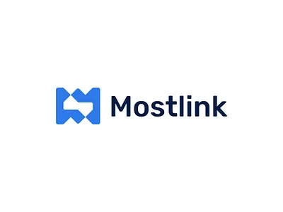 Mostlink Logo abstract brand company connection design letter m links logo logo design modern negative space technology