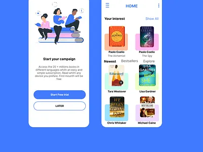 Book App app design logo ui ux vector